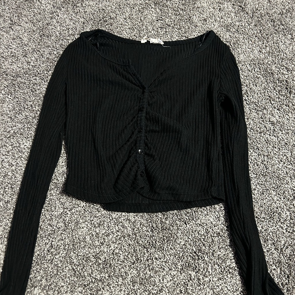 Black Long Sleeve Women's Top